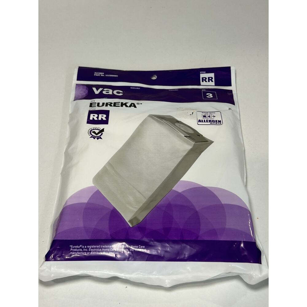Vac RR Style Eureka Bags Vacuum Cleaner Bag Allergen 3 Pack New